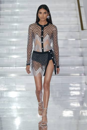 Sheer black and white panel dress at Missoni Milan Fashion Week SS23 2022
