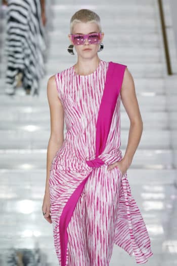Pink and white pattern dress at Missoni Milan Fashion Week SS23 2022