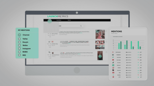 schermata del prodotto del software di media monitoring