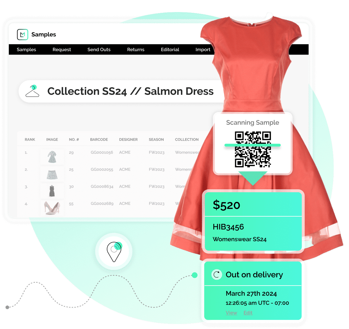 sample tracking system showing the scan sample barcode function