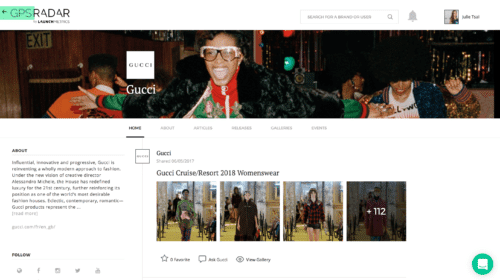 Gucci Radar Profile